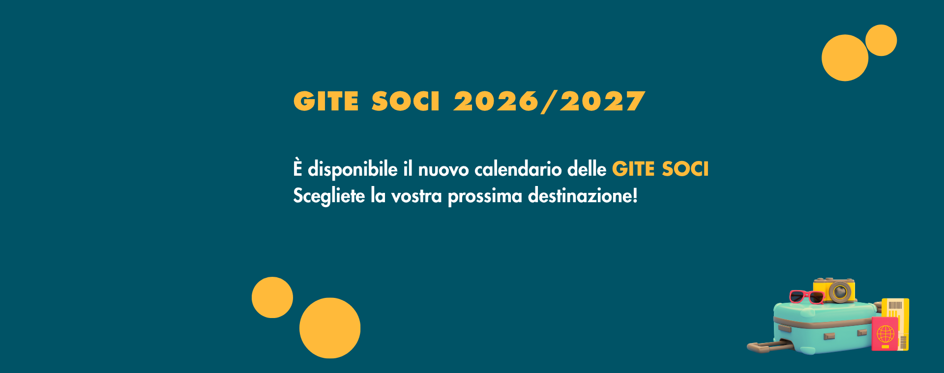 Gite sociali 2026 - 2027 